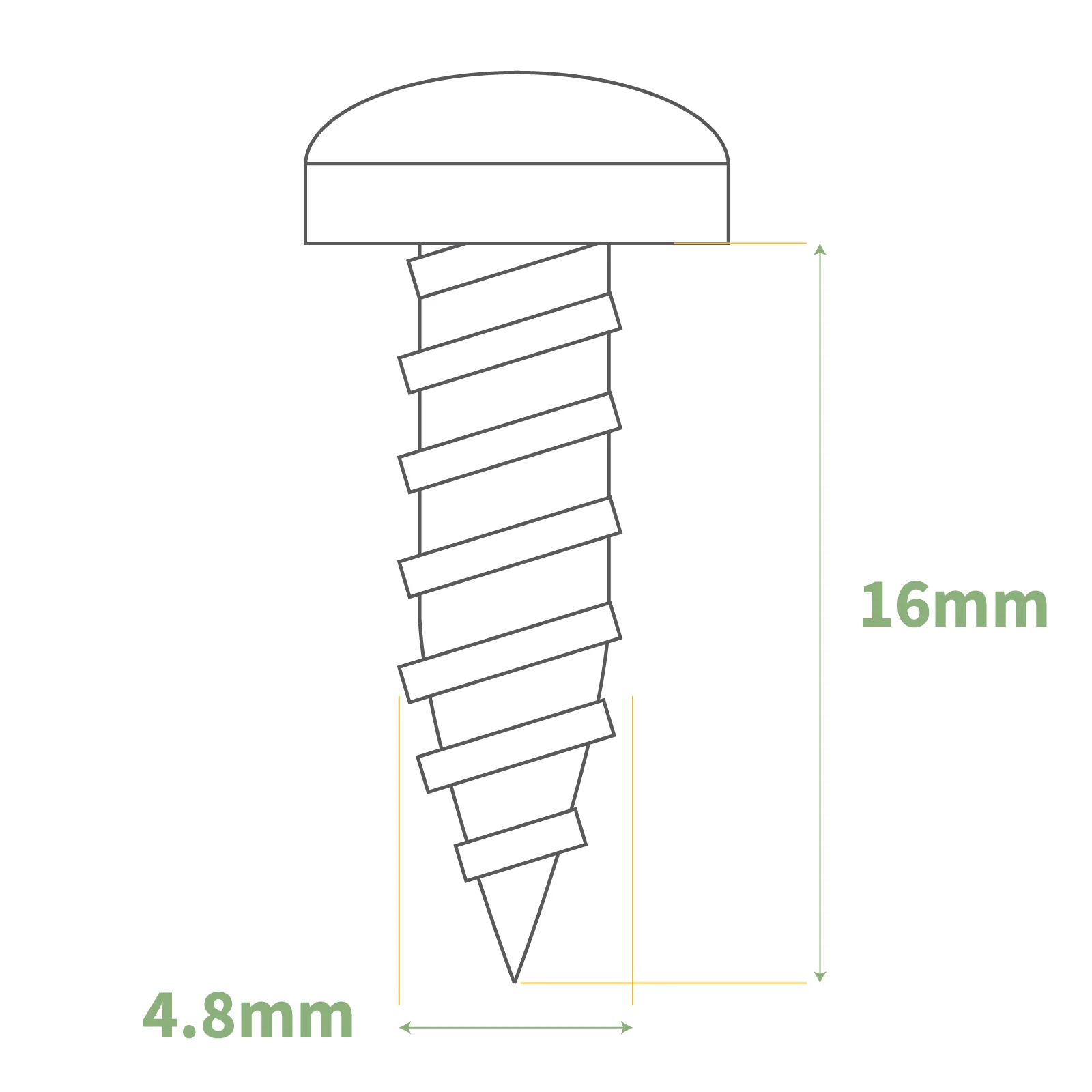 4.8mm x 16mm Window Repair Screws (25 Pack) - Image 5