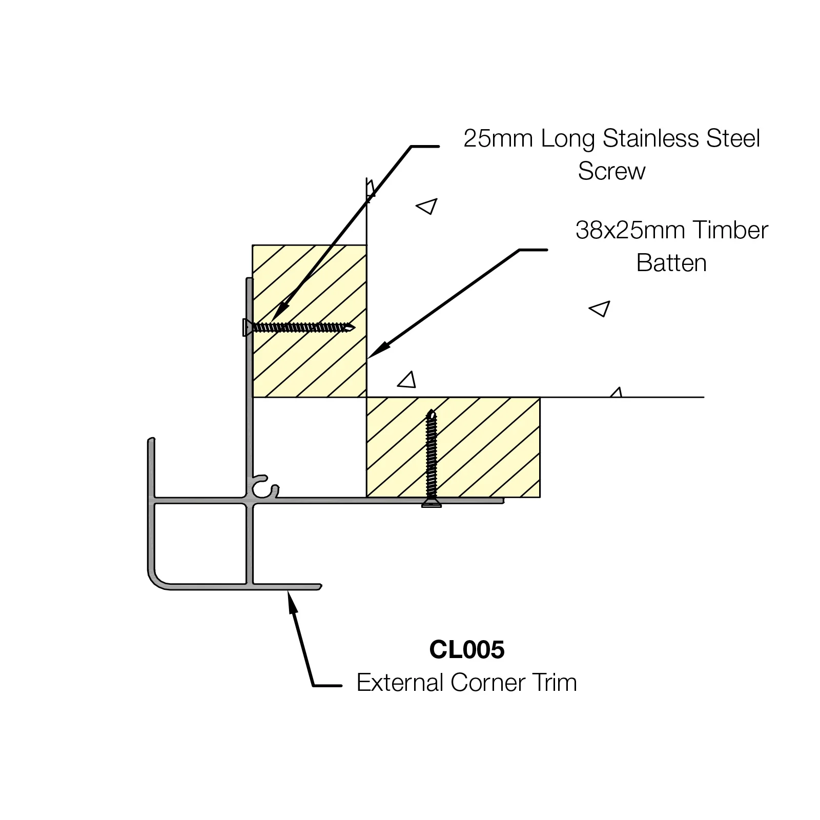 Composite Cladding External Corner Trim - Image 3