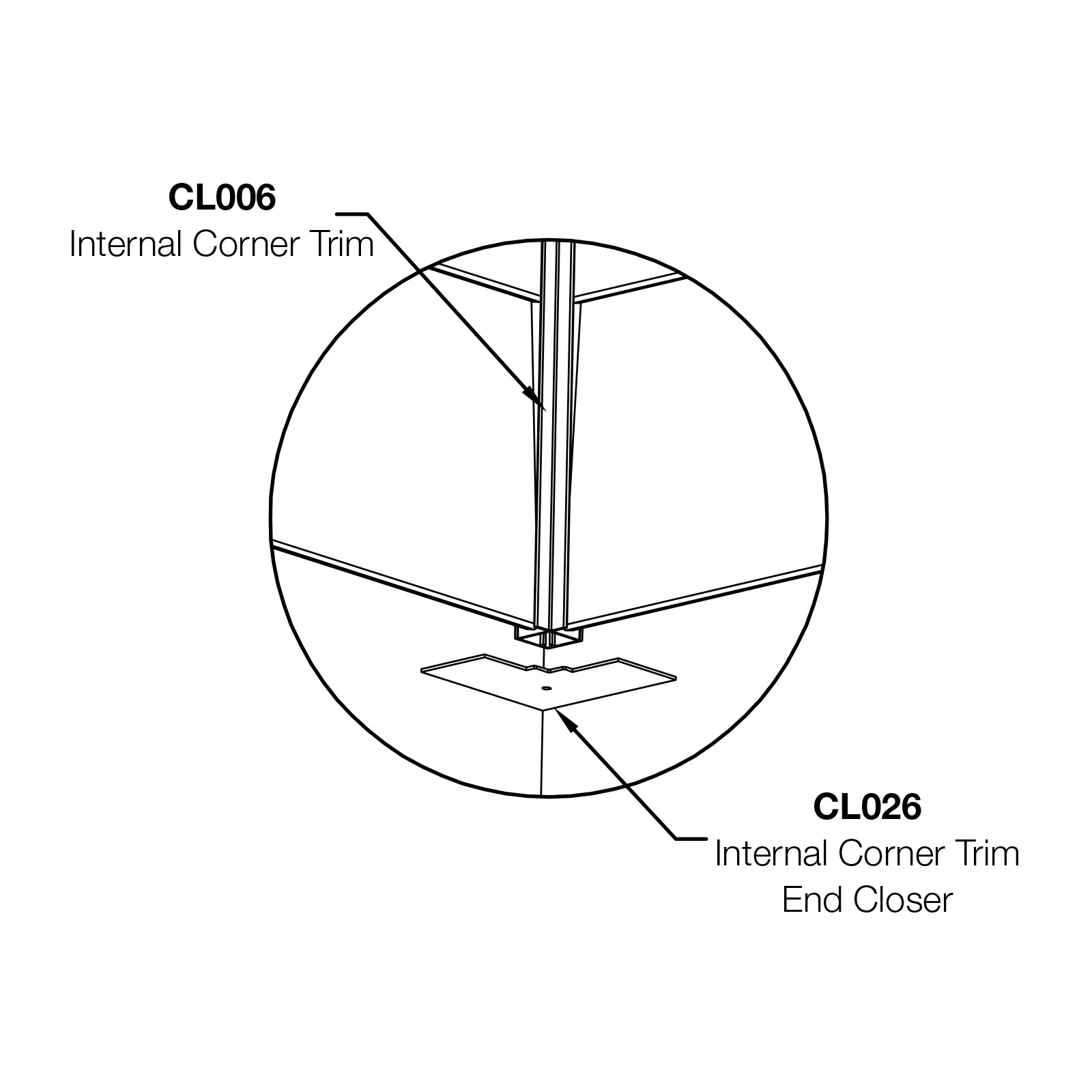 Composite Cladding Internal Corner End Cap - Image 3