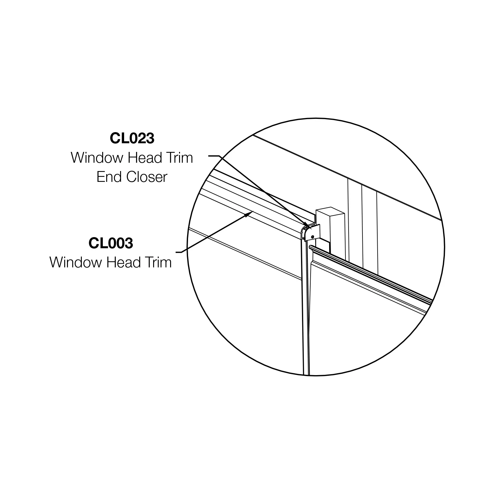 Composite Cladding Window Head Trim End Cap - Image 3