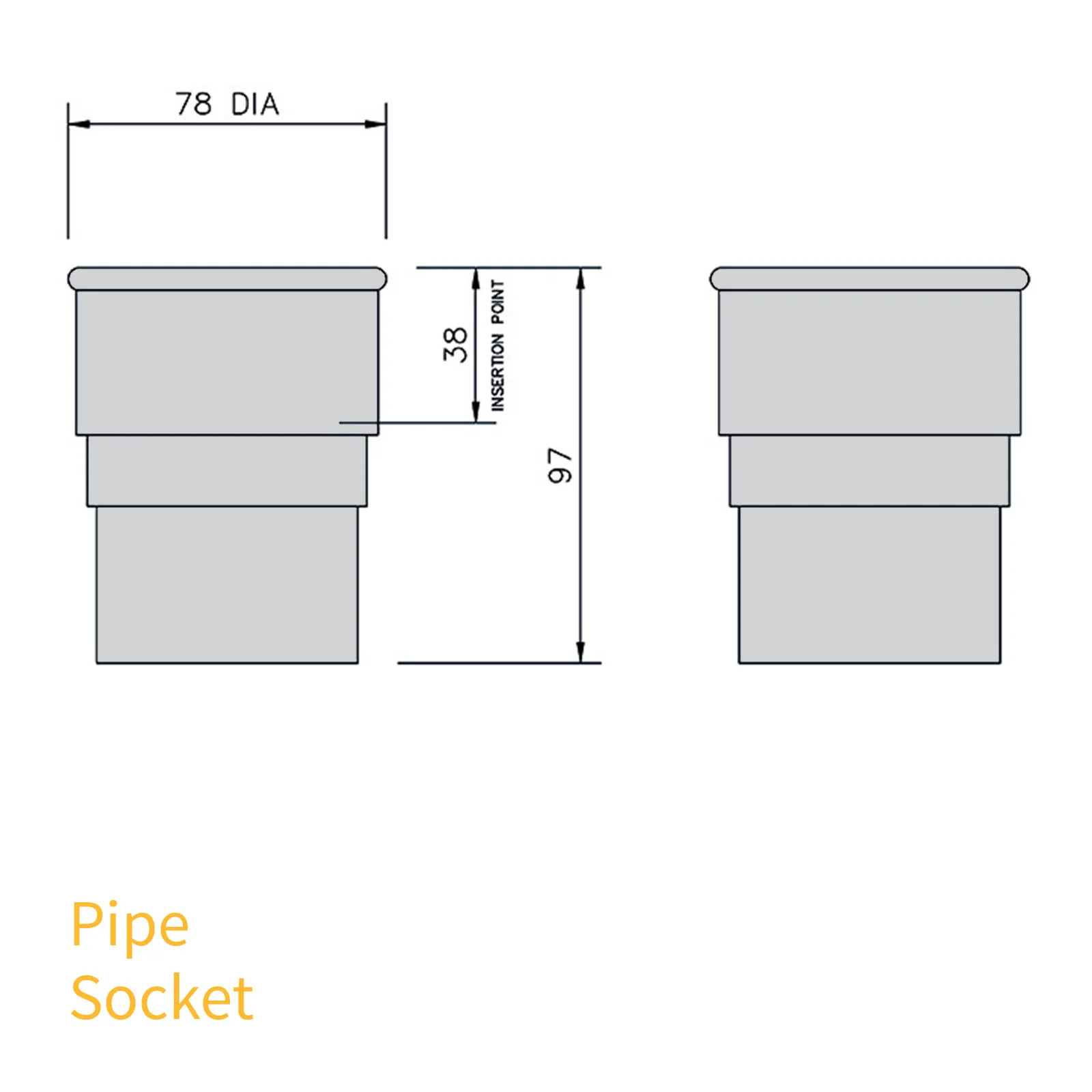 FloPlast 68mm Round Downpipe - Image 56