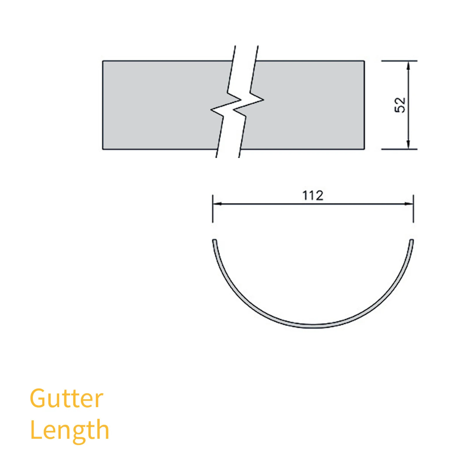 FloPlast Half Round 112mm Gutter (4m) - Image 3