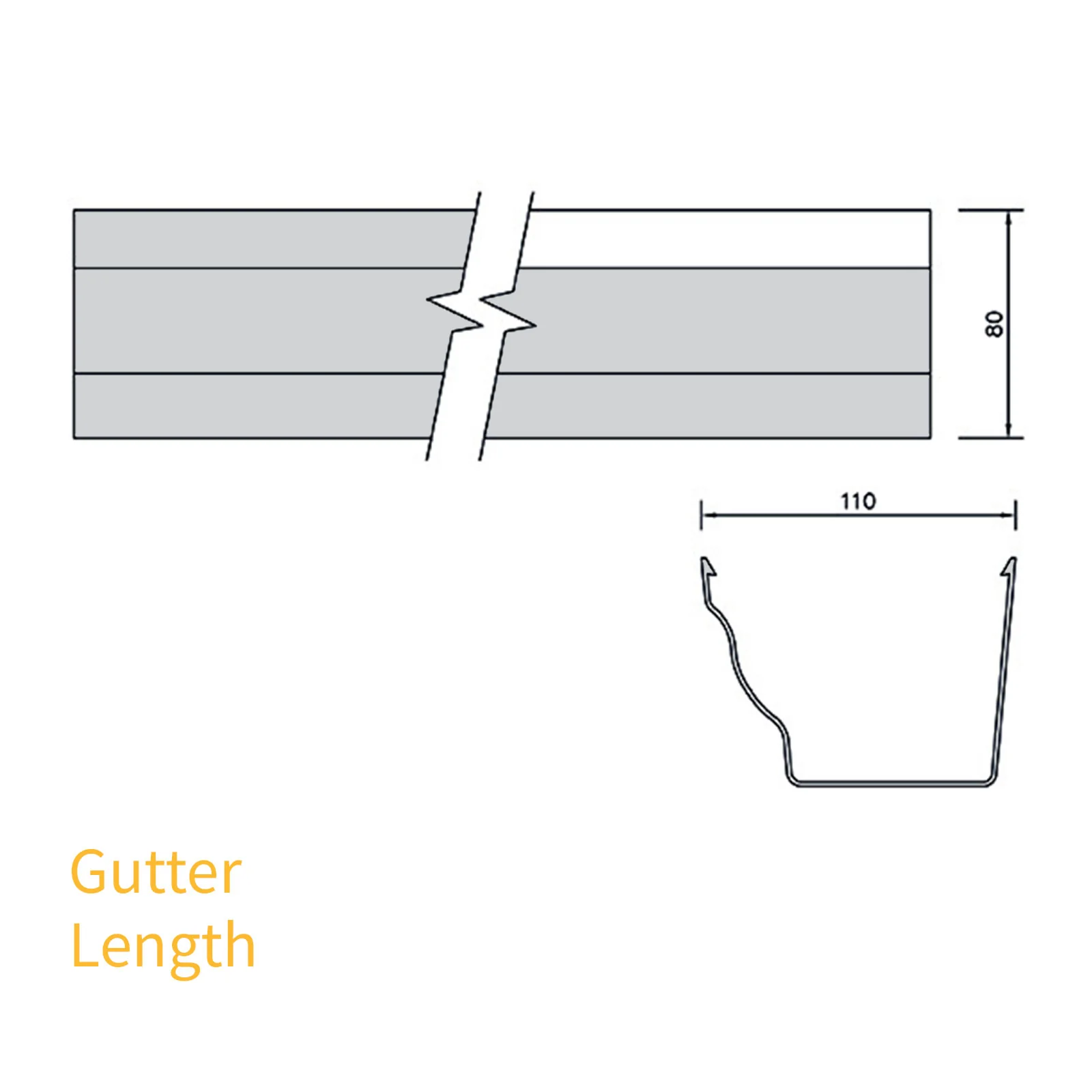 FloPlast Niagara Ogee 110mm Gutter Length (4m) - Image 10
