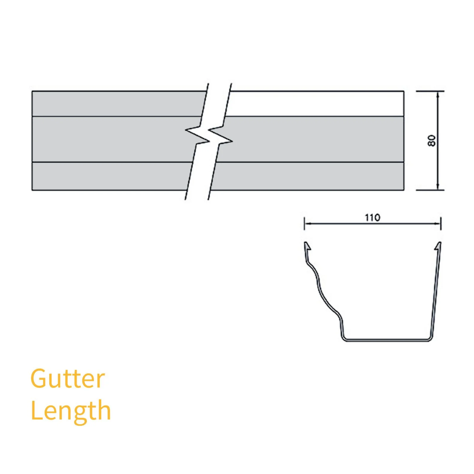 FloPlast Niagara Ogee 110mm Gutter Length (4m) - Image 8