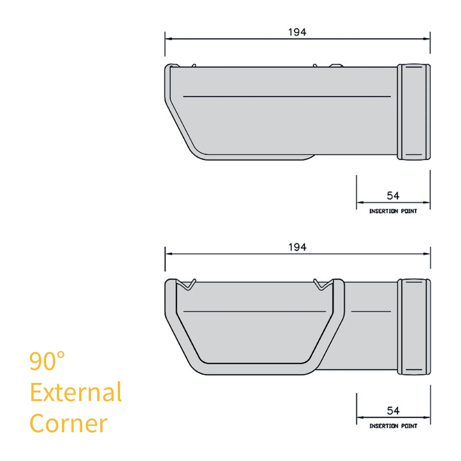 FloPlast Square Line 114mm Gutter - Image 6