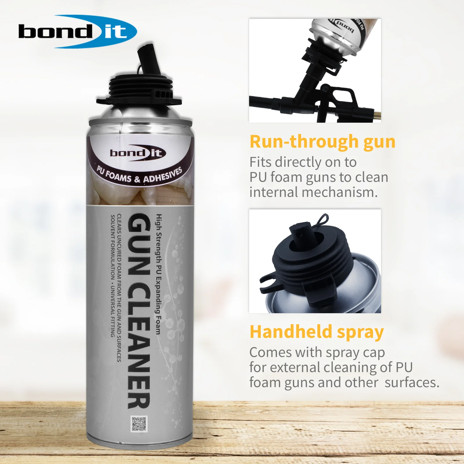 Heavy Duty Teflon PU Foam Gun + Cleaner - Image 3