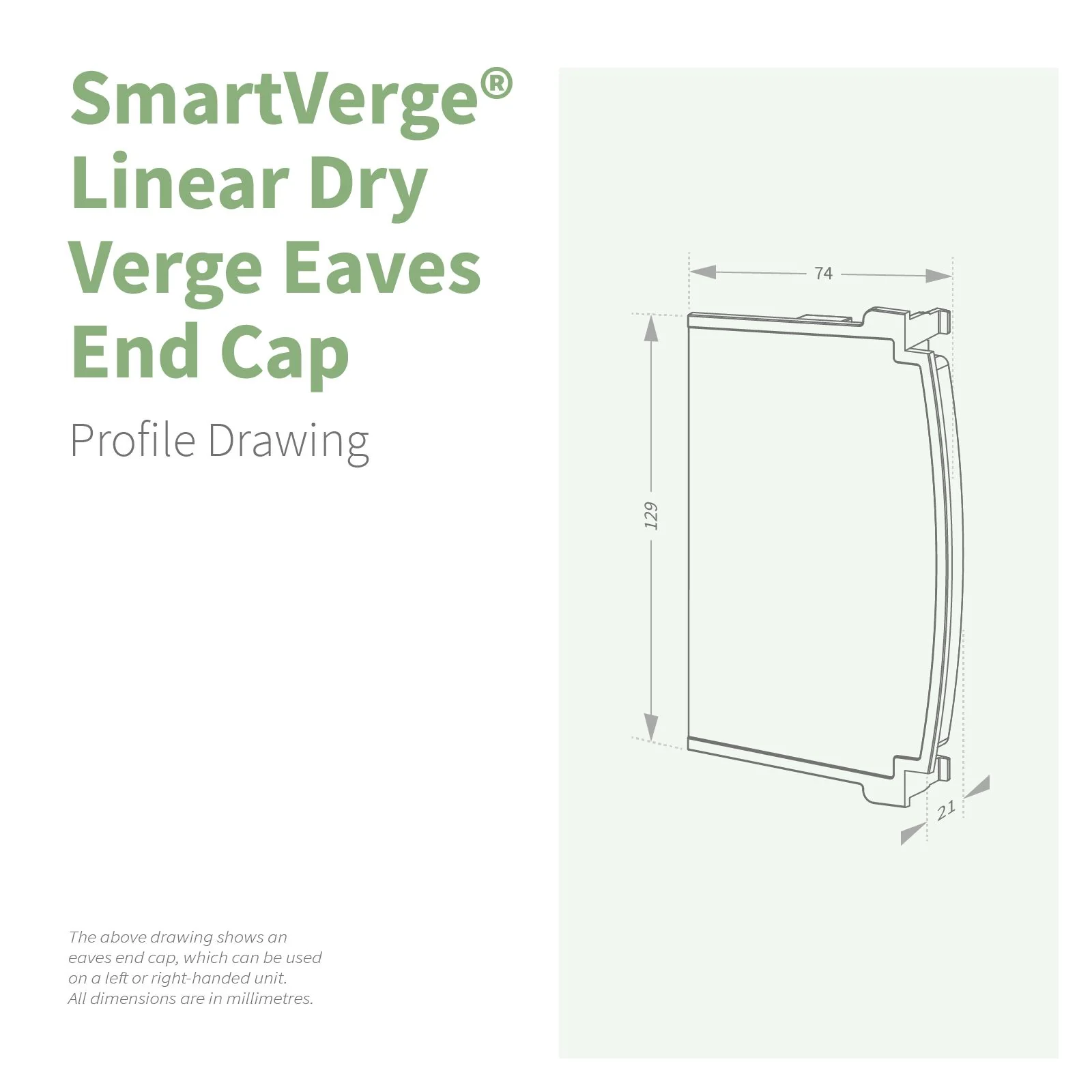 SmartVerge Linear Dry Verge Eaves End Cap - Image 4