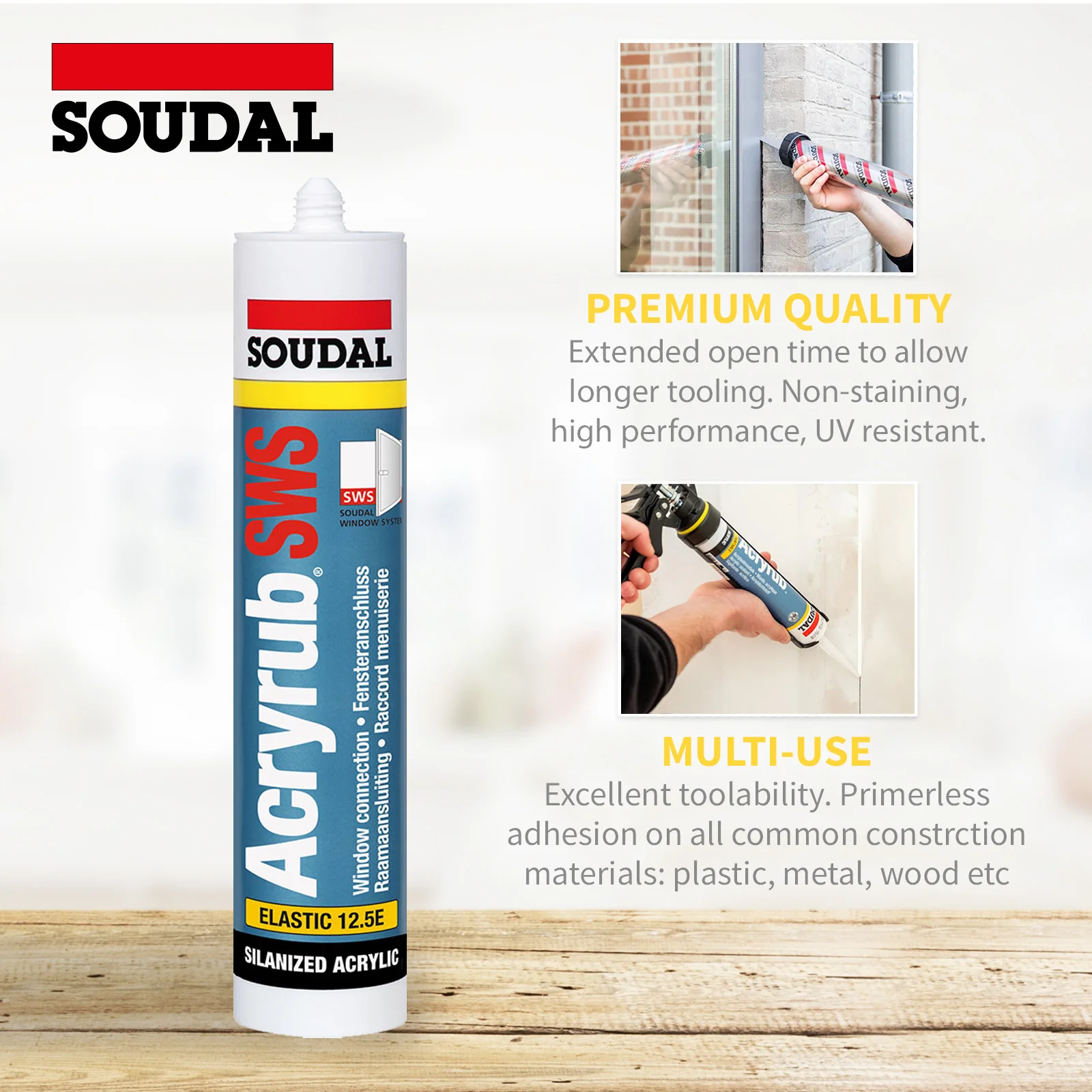 Soudal Acryrub SWS Sealant Filler - Image 3