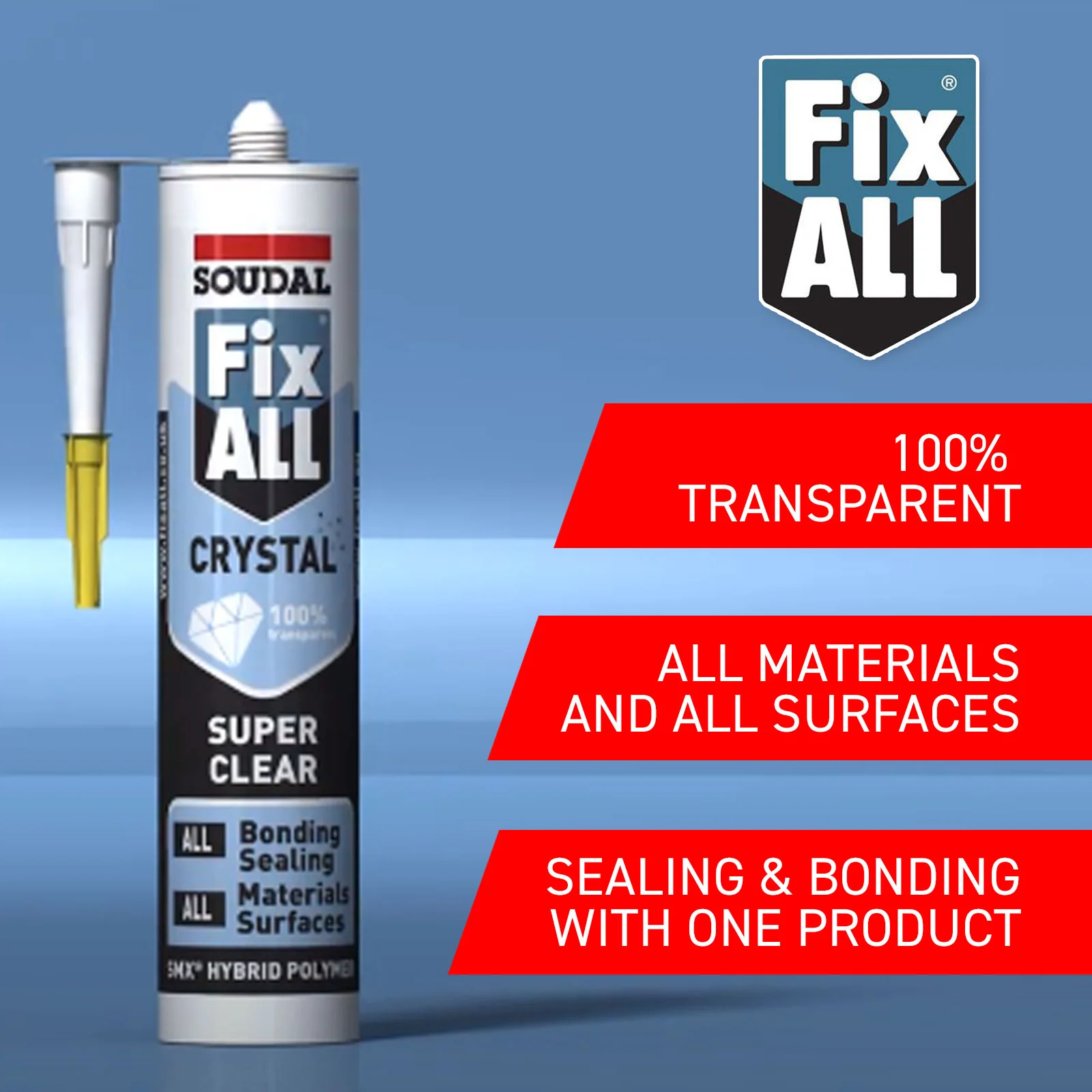 Soudal Fix ALL Crystal Adhesive & Sealant - Image 4