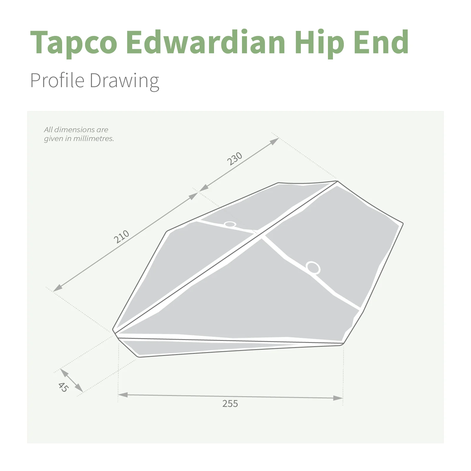 TapcoSlate Classic Edwardian & Victorian Hip End Cap - Image 3