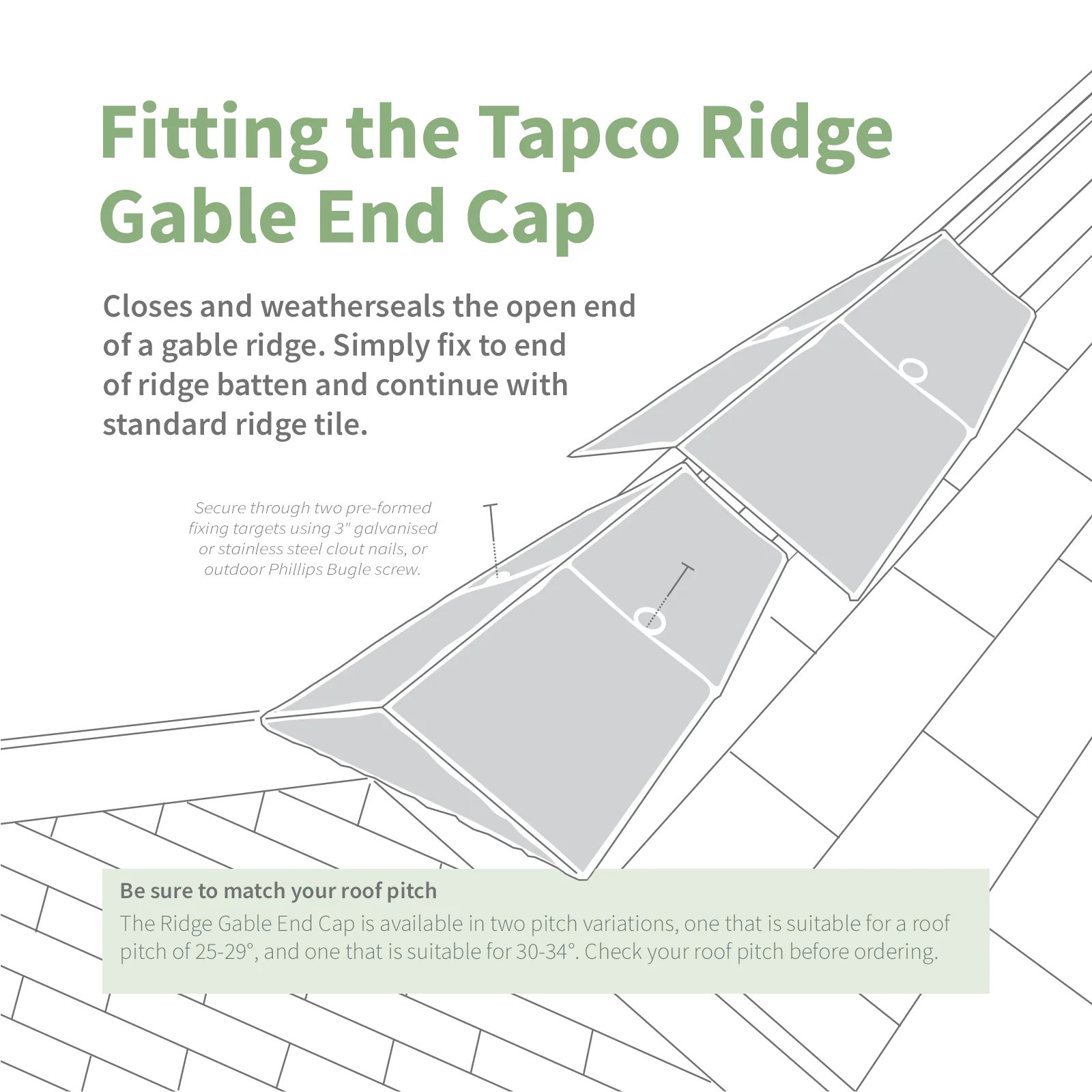 TapcoSlate Classic Ridge End Cap - Image 3