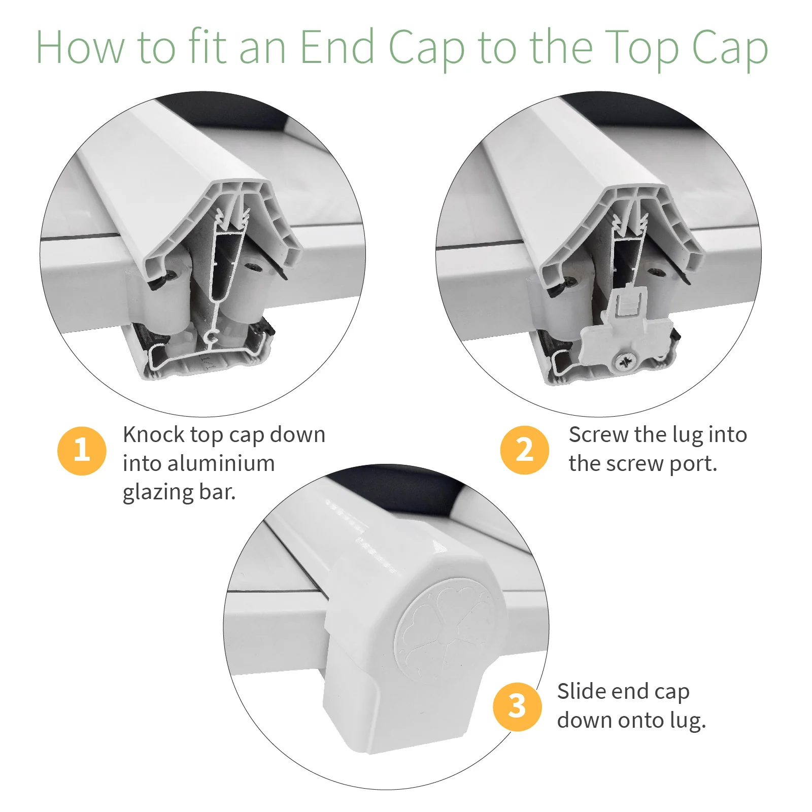 Ultraframe CCTA001 Glazing Bar End Cap - Image 6