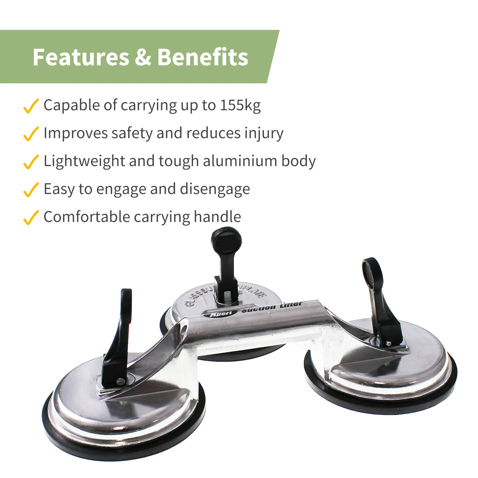 Xpert Triple Cup Glass Suction Lifter - Image 7