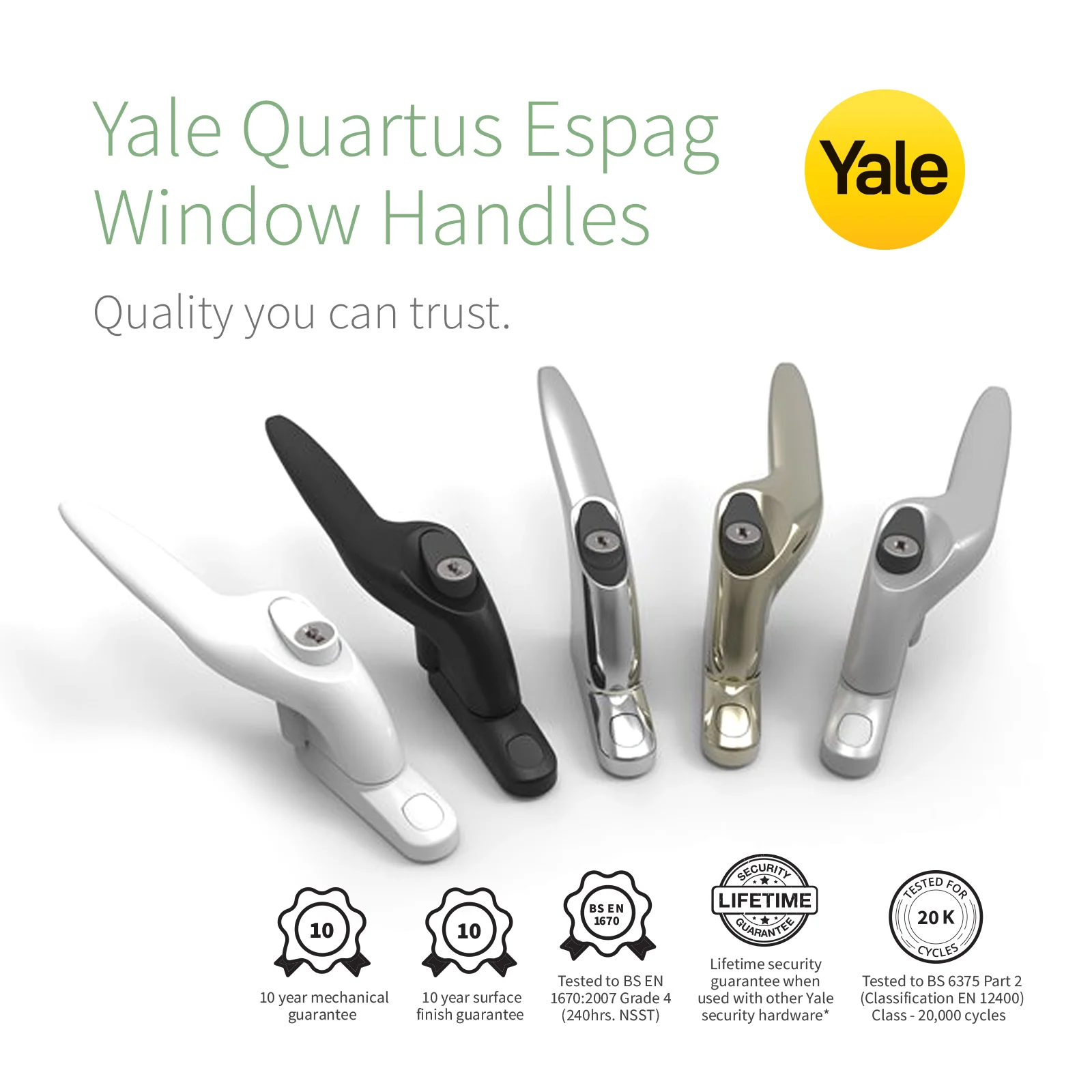 Yale Quartus Cranked Window Handle - Image 6